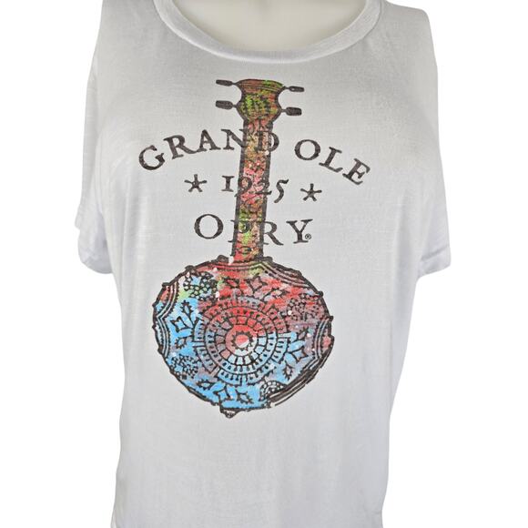 Grand Ole Opry  Women's Burnout White T-Shirt XXL - Picture 3 of 4